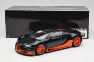 Bugatti Veyron Super Sport World Record Edition Carbon & Orange Minichamps 1:18 100110840 Metall – Bild 8 von 8