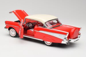 Chevrolet Bel Air Matador Rot & India Elfenbein Road Legends 1:18 92109 Metall – Bild 5 von 8