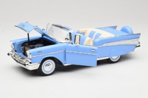 Chevrolet Bel Air Cabriolet Blau Road Signature 1:18 55/1/0863 Metall – Bild 2 von 8