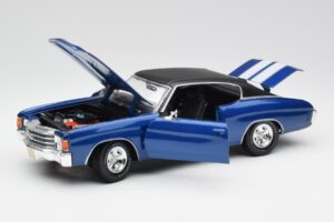 Chevrolet Chevelle SS 454 Blau Maisto 1:18 531886 Metall – Bild 2 von 8