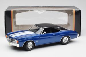 Chevrolet Chevelle SS 454 Blau Maisto 1:18 531886 Metall – Bild 8 von 8