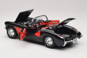 Chevrolet Corvette C1 Schwarz & Rot Bburago 1:18 3034-M1 Metall – Bild 5 von 8
