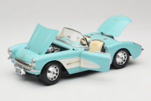 Chevrolet Corvette C1 Blau & Weiss Bburago 1:18 3024-M2 Metall – Bild 2 von 8