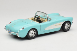 Chevrolet Corvette C1 Blau & Weiss Bburago 1:18 3024-M2 Metall – Bild 3 von 8