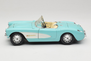 Chevrolet Corvette C1 Blau & Weiss Bburago 1:18 3024-M2 Metall – Bild 4 von 8