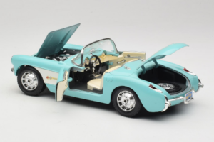 Chevrolet Corvette C1 Blau & Weiss Bburago 1:18 3024-M2 Metall – Bild 5 von 8