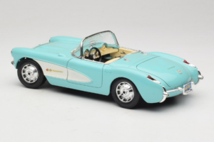Chevrolet Corvette C1 Blau & Weiss Bburago 1:18 3024-M2 Metall – Bild 7 von 8