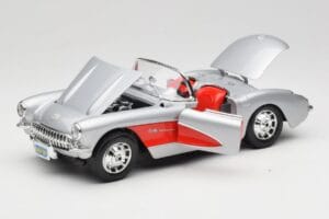 Chevrolet Corvette C1 Silber Bburago 1:18 3034 Metall – Bild 2 von 8