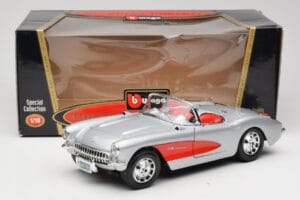 Chevrolet Corvette C1 Silber Bburago 1:18 3034 Metall – Bild 8 von 8