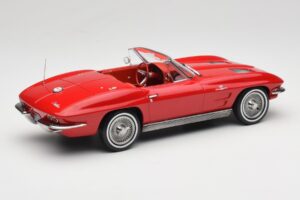 Chevrolet Corvette C2 Sting Ray Cabriolet Riverside Red Norev 1:18 189056 Metall – Bild 2 von 6