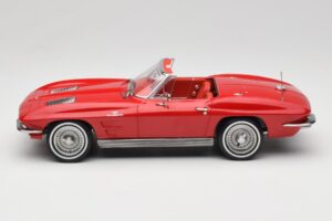 Chevrolet Corvette C2 Sting Ray Cabriolet Riverside Red Norev 1:18 189056 Metall – Bild 3 von 6
