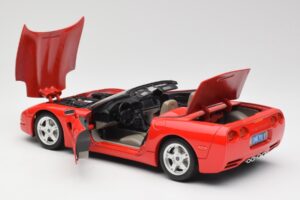 Chevrolet Corvette C5 Cabriolet Rot Bburago 1:18 3076 Metall – Bild 5 von 8
