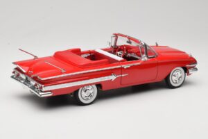 Chevrolet Impala Cabriolet Rot Welly 1:18 9864W Metall – Bild 3 von 8