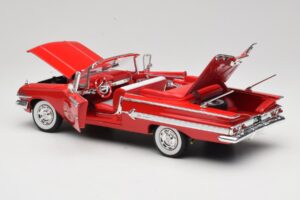 Chevrolet Impala Cabriolet Rot Welly 1:18 9864W Metall – Bild 5 von 8