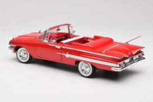 Chevrolet Impala Cabriolet Rot Welly 1:18 9864W Metall – Bild 7 von 8