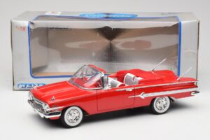 Chevrolet Impala Cabriolet Rot Welly 1:18 9864W Metall – Bild 8 von 8