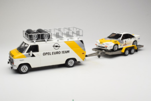 Opel Manta 400 Group B Rally Tour de Corse 1984 Mit Chevrolet G30 Servicefahrzeug Otto 1:18 OT491 Resin – Bild 3 von 13