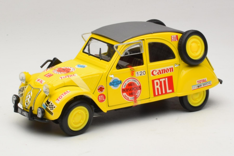 Citroen 2CV Rally Gelb Maisto 1:18 56032 Metall