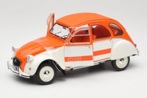 Citroen 2CV Spot Orange & Weiss Solido 1:18 421183600 Metall – Bild 2 von 8