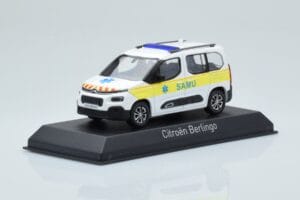 Citroen Berlingo Ambulance SAMU Weiss Gelb Norev 1:43 155769 Metall – Bild 2 von 4