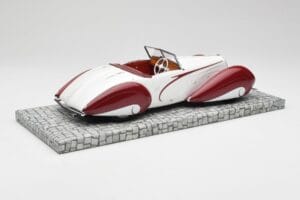 Delahaye Type 135 M Cabriolet Weiss Rot Minichamps 1:18 107116161 Resin – Bild 2 von 6