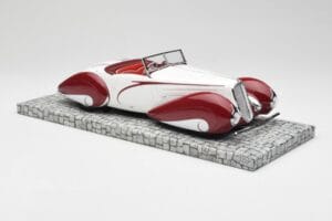 Delahaye Type 135 M Cabriolet Weiss Rot Minichamps 1:18 107116161 Resin – Bild 4 von 6