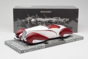 Delahaye Type 135 M Cabriolet Weiss Rot Minichamps 1:18 107116161 Resin – Bild 6 von 6