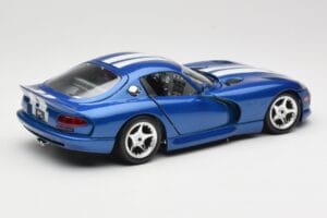 Dodge Viper GTS SR II Blau mit Weissen Streifen Bburago 1:18 3330 Metall – Bild 3 von 8