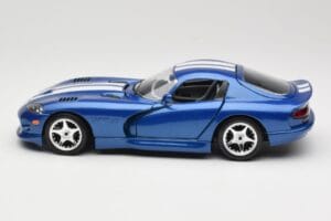 Dodge Viper GTS SR II Blau mit Weissen Streifen Bburago 1:18 3330 Metall – Bild 4 von 8