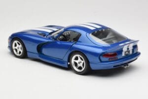 Dodge Viper GTS SR II Blau mit Weissen Streifen Bburago 1:18 3330 Metall – Bild 7 von 8