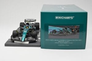 Aston Martin AMR23 #14 F. Alonso 3rd Place Saudi Arabian GP 2023 Minichamps 1:18 117230214 Metall – Bild 6 von 7