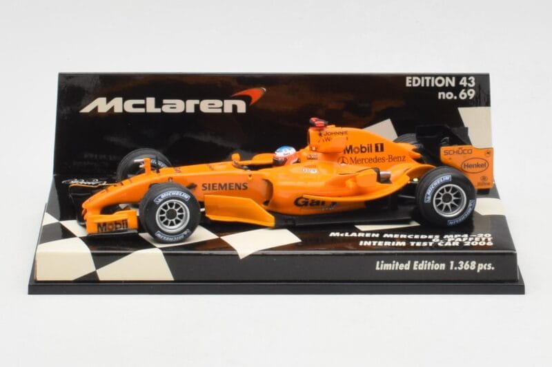McLaren Mercedes MP4-20 G. Paffett Test Car 2006 Minichamps 1:43 530064395 Metall