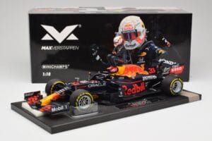 Red Bull RB16B #33 M. Verstappen France GP Winner 2021 Minichamps 1:18 113210833 Metall – Bild 6 von 7