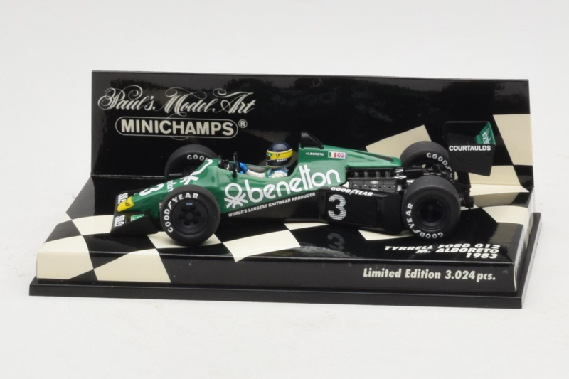 Tyrrell 012 Ford #3 M. Alboreto F1 1983 Minichamps 1:43 400830003 Metall