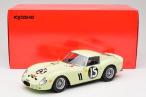 Ferrari 250 GTO #15 S. Moss / I. Ireland Goodwood Tourist Trophy Winner 1962 Kyosho 1:18 08438C Metall – Bild 8 von 8