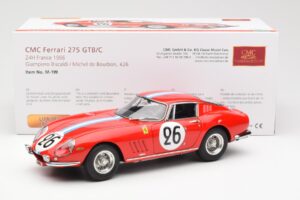 Ferrari 275 GTB Competizione #26 G. Biscaldi / A. de Bourbon Team Hugus 24 Hours of Le Mans 1966 CMC 1:18 M-199 Metall – Bild 6 von 6