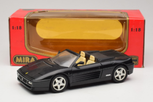 Ferrari 348 Spider Schwarz Mit Silbernen Felgen Mira 1:18 6918 Metall – Bild 8 von 8