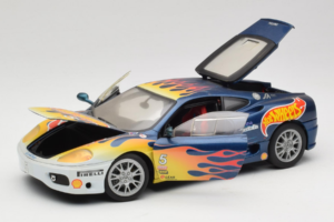 Ferrari 360 Modena Challenge #5 Hot Wheels Purple Fire Livery 1999 Bburago 1:18 29619 Metall – Bild 2 von 8