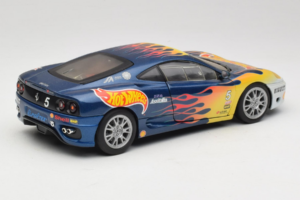 Ferrari 360 Modena Challenge #5 Hot Wheels Purple Fire Livery 1999 Bburago 1:18 29619 Metall – Bild 3 von 8