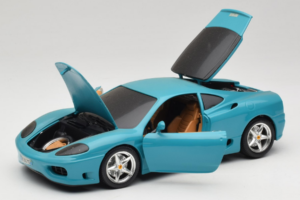 Ferrari 360 Modena Migros Limitierte Auflage 333 Stück Blau Bburago 1:18 3358-G1 Metall – Bild 2 von 8