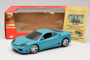 Ferrari 360 Modena Migros Limitierte Auflage 333 Stück Blau Bburago 1:18 3358-G1 Metall – Bild 8 von 8