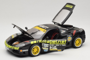 Ferrari 360 Modena Rentabel #314 Gagliardi Schwarz Bburago 1:18 3378-B1 Metall – Bild 2 von 8