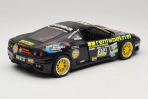 Ferrari 360 Modena Rentabel #314 Gagliardi Schwarz Bburago 1:18 3378-B1 Metall – Bild 3 von 8