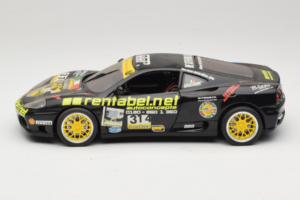 Ferrari 360 Modena Rentabel #314 Gagliardi Schwarz Bburago 1:18 3378-B1 Metall – Bild 4 von 8