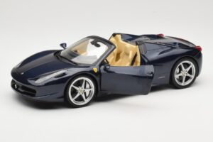 Ferrari 458 Italia Spider Dark Blue Metallic Hot Wheels 1:18 X5529 Metall – Bild 2 von 8