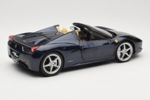 Ferrari 458 Italia Spider Dark Blue Metallic Hot Wheels 1:18 X5529 Metall – Bild 3 von 8