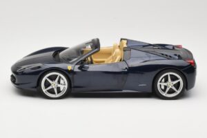 Ferrari 458 Italia Spider Dark Blue Metallic Hot Wheels 1:18 X5529 Metall – Bild 4 von 8