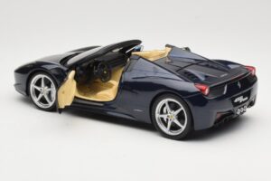 Ferrari 458 Italia Spider Dark Blue Metallic Hot Wheels 1:18 X5529 Metall – Bild 5 von 8