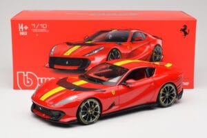 Ferrari 812 Competizione Rosso Corsa Mit Gelben Streifen Bburago 1:18 18-16915 Metall – Bild 8 von 8