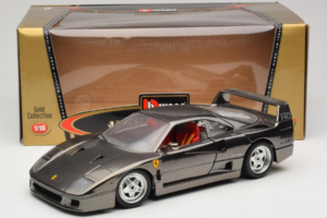 Ferrari F40 Chrome Black Bburago 1:18 3401-B1 Metall – Bild 8 von 8